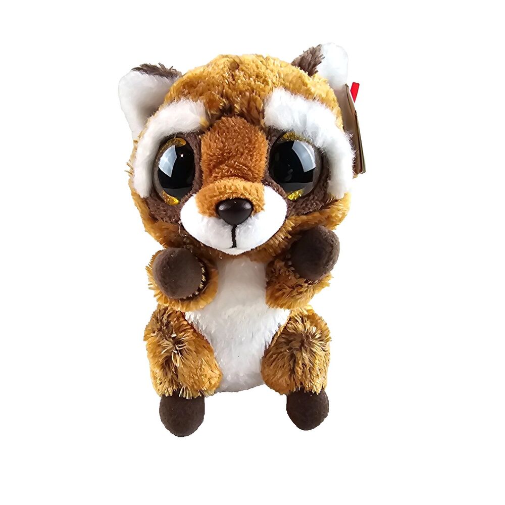 Ty Beanie Boos Rusty Raccoon 6 Inch Plush Gold Glitter Eyes With Tags Ty Silk